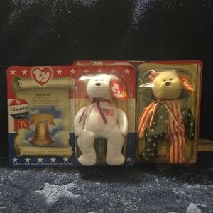Ty Beanie Babies Liberty and Stars Bears